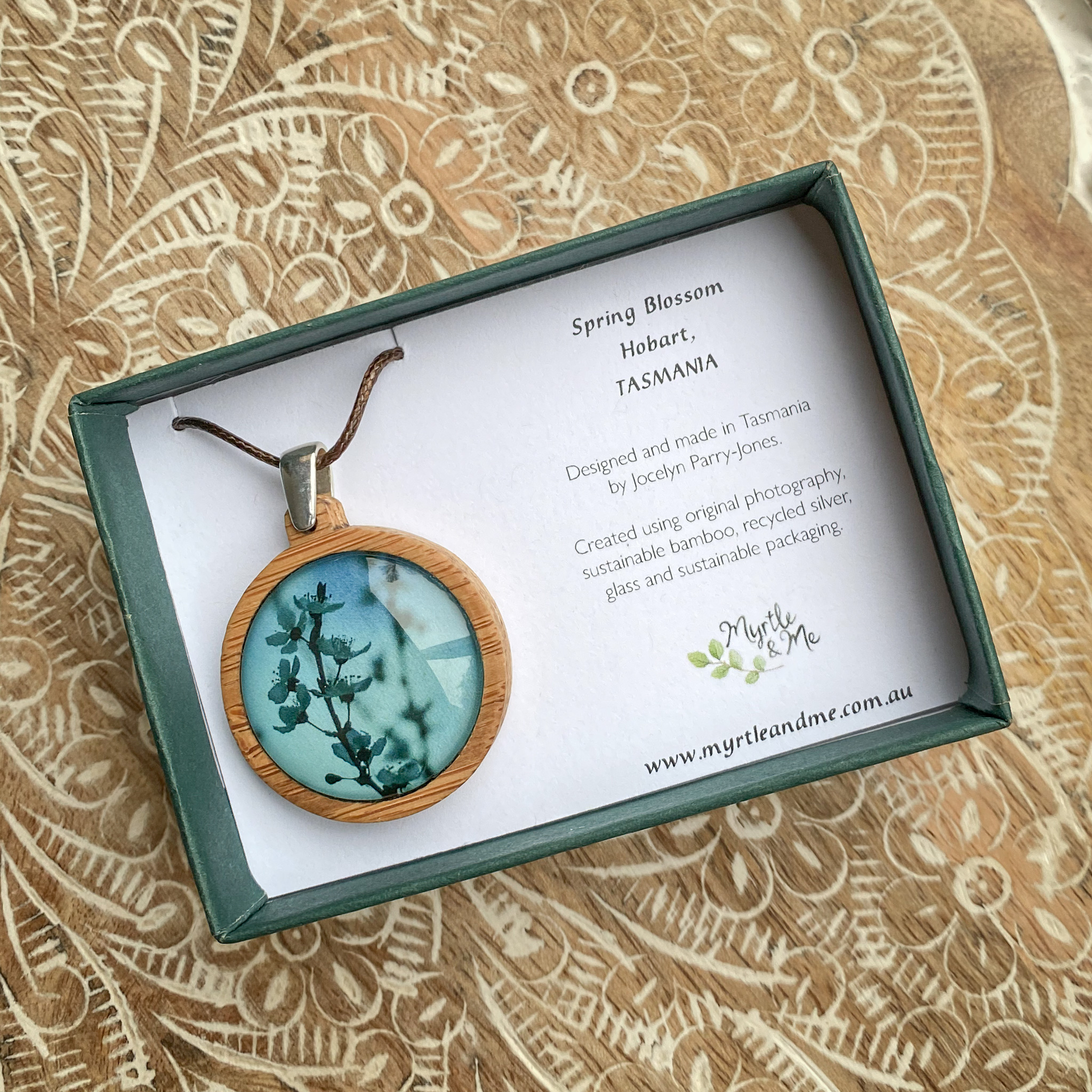 Blue Blossom Pendants - Bamboo