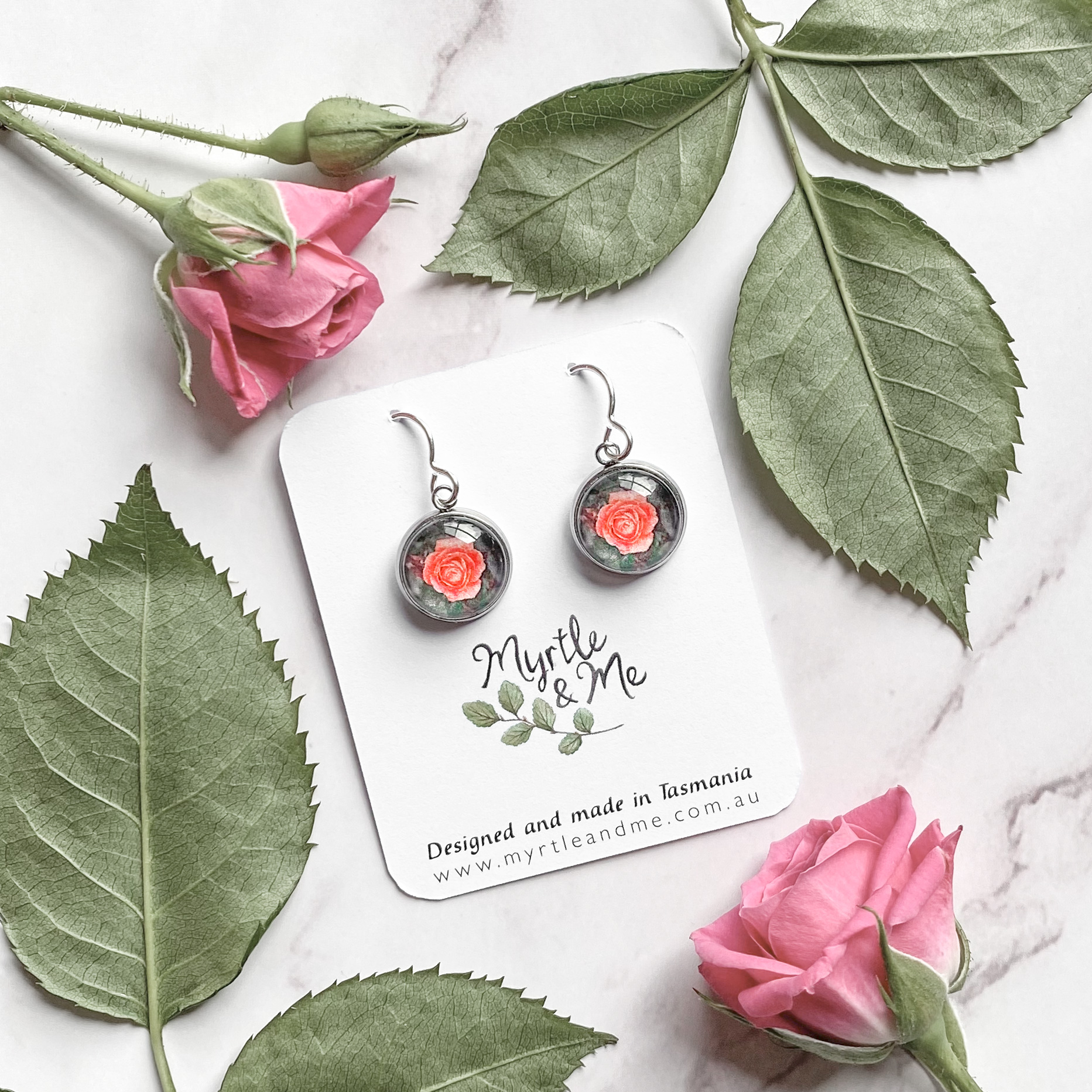 Rose - Drop Earrings