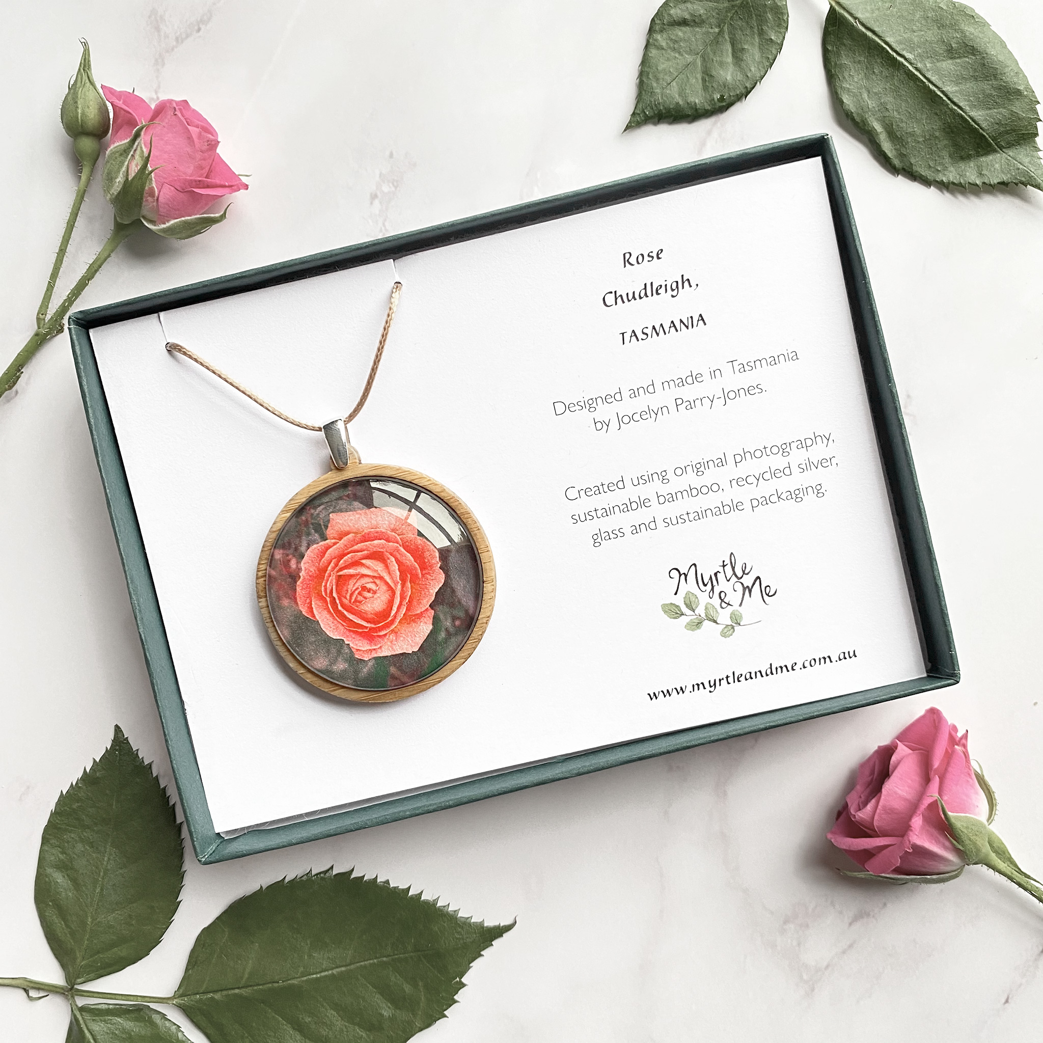 Rose Pendants - Bamboo
