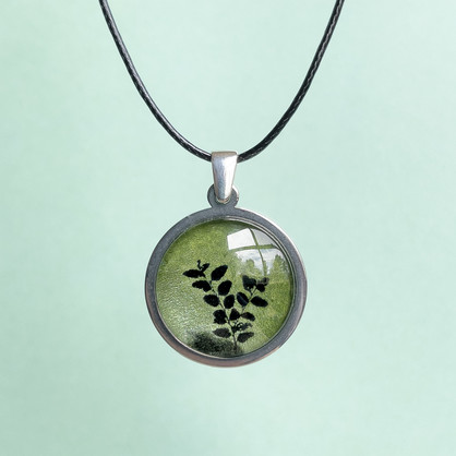 Myrtle Leaves - Stainless Steel Pendant