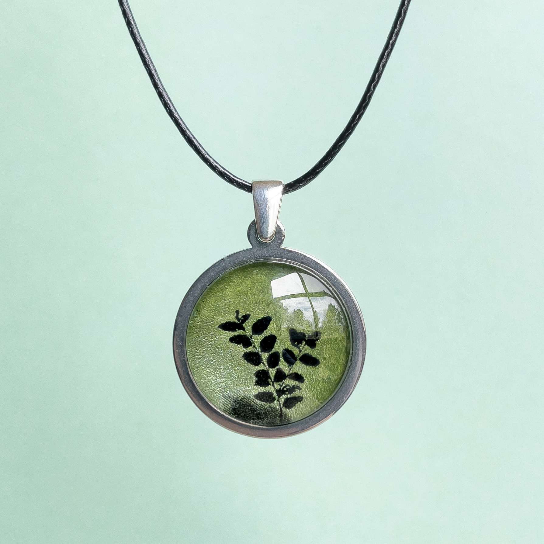 Myrtle Leaves - Stainless Steel Pendant
