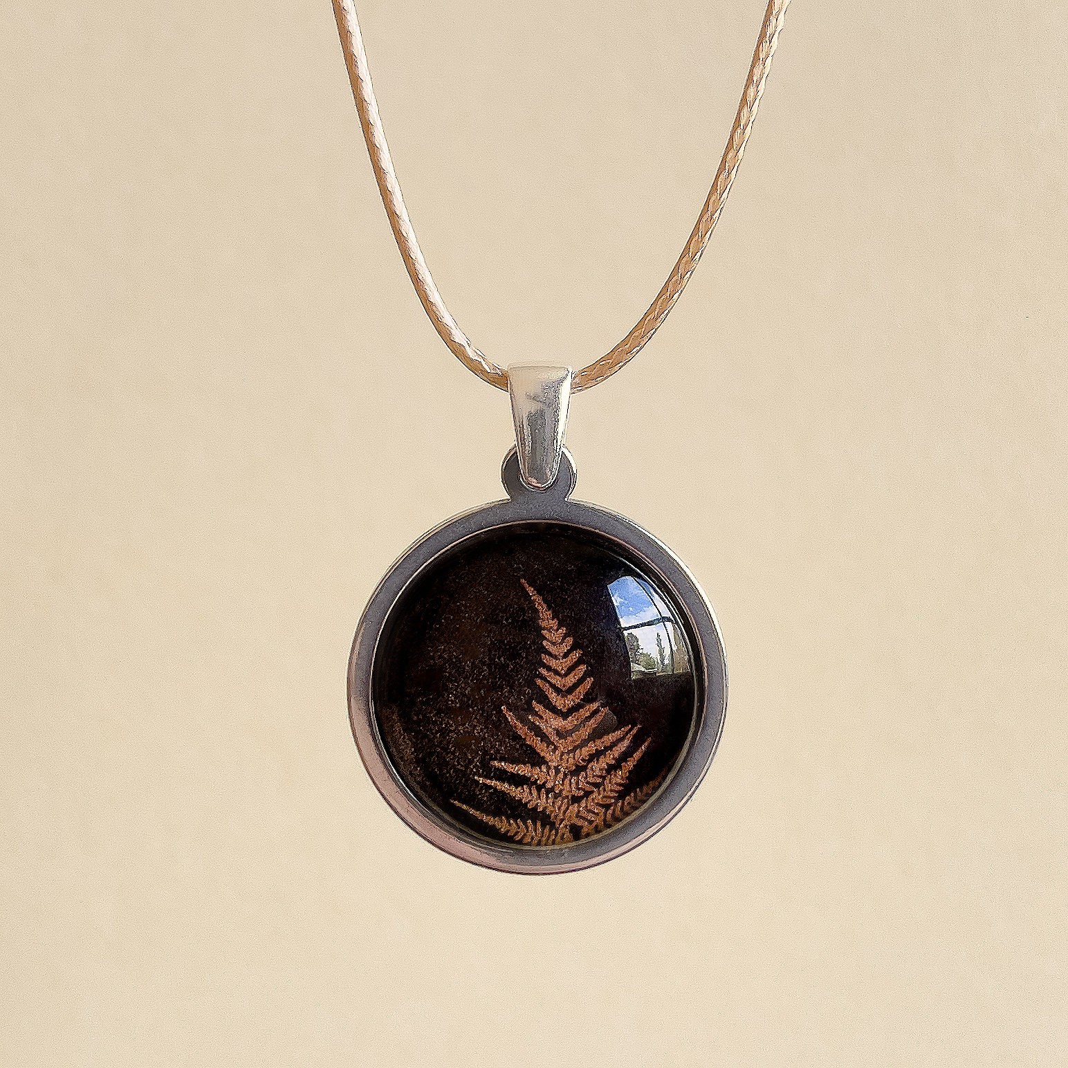 Fern Pendant - Stainless Steel - Bronze