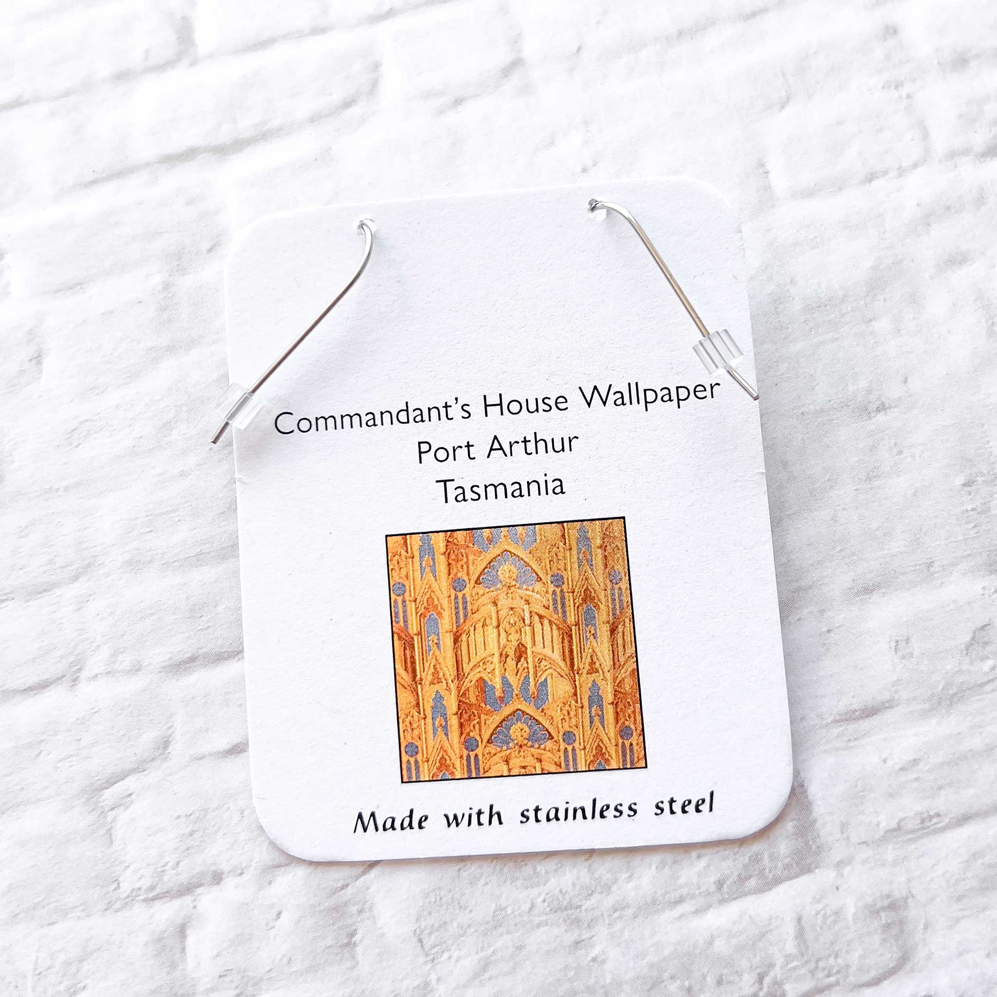 Wallpaper At Commandant's House - Drop Earrings