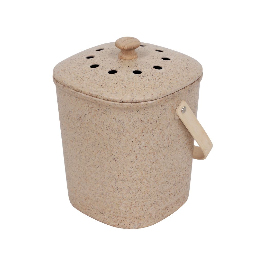 Eco Basics Compost Kitchen Waste Bin - 6L  - Pebble