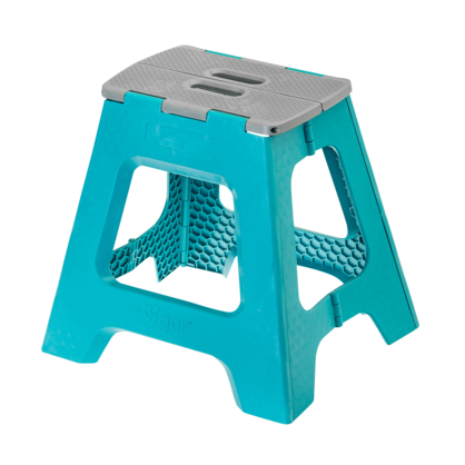 COMPACT TURQUOISE FOLDABLE 40CM STOOL