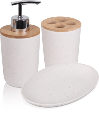 Eco Basics 3 in 1 Vanity Bathroom Set White
