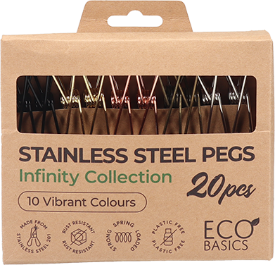 Eco Basics Stainless Steel Pegs Infinity Collection