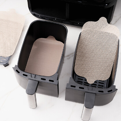 Dual air fryer liner Brown