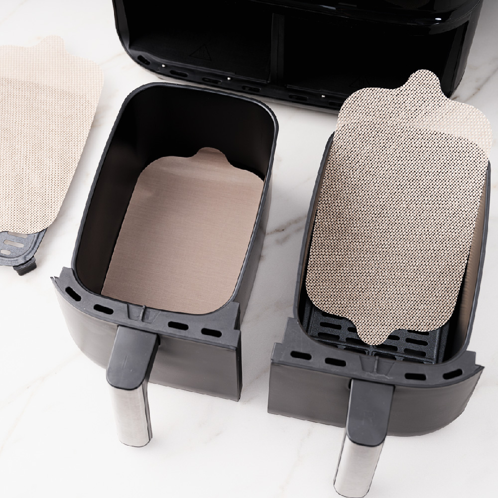 Dual air fryer liner Brown