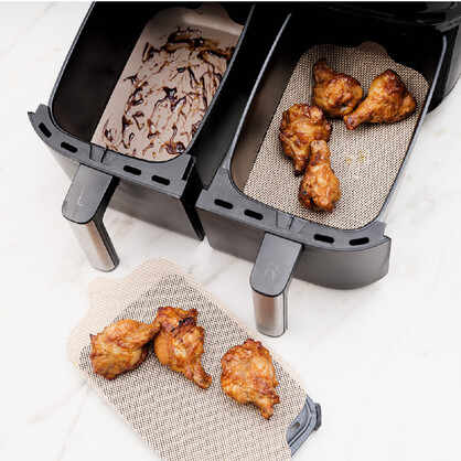 Dual air fryer liner Brown