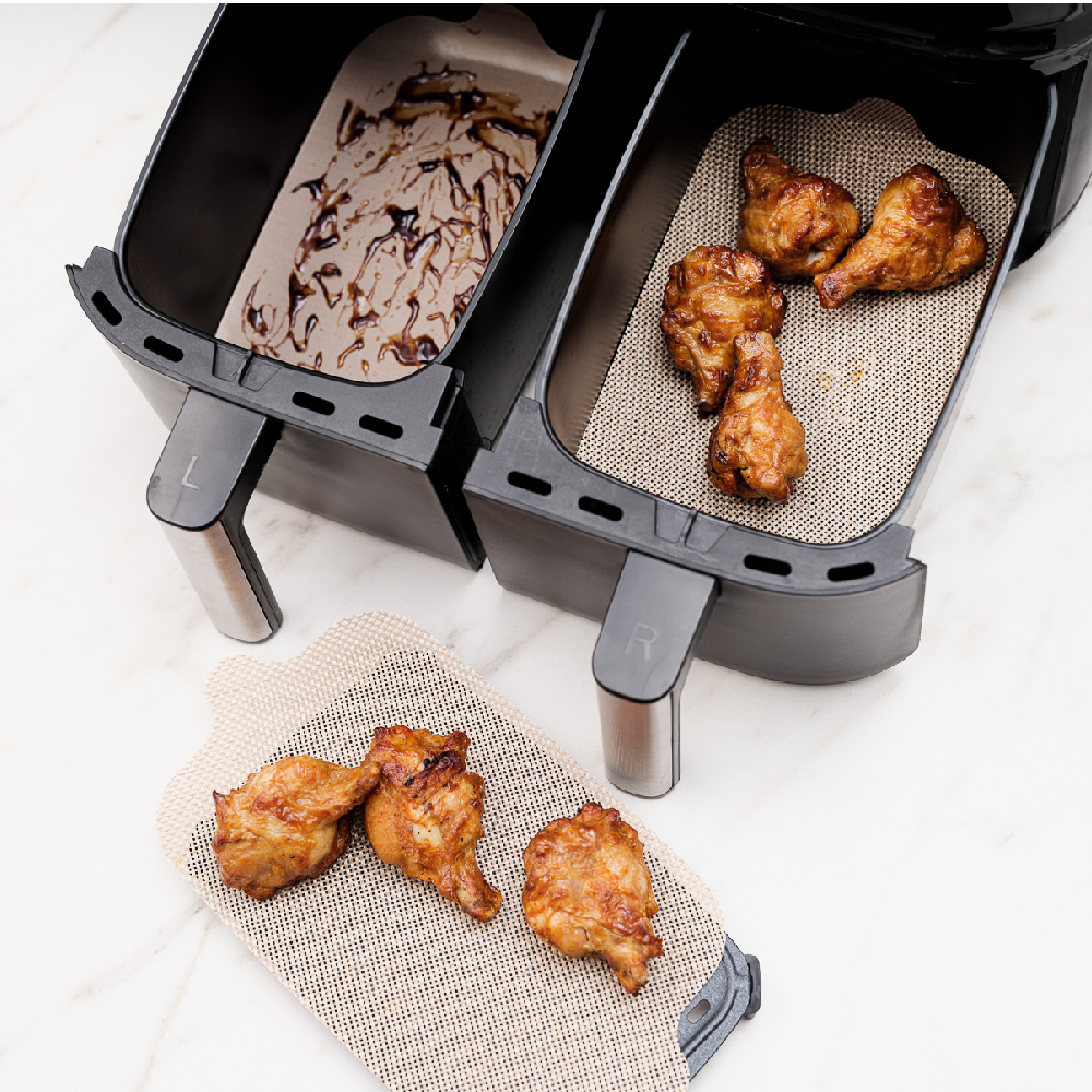 Dual air fryer liner Brown