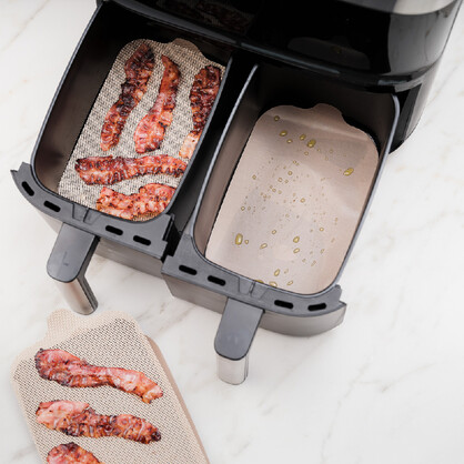 Dual air fryer liner Brown