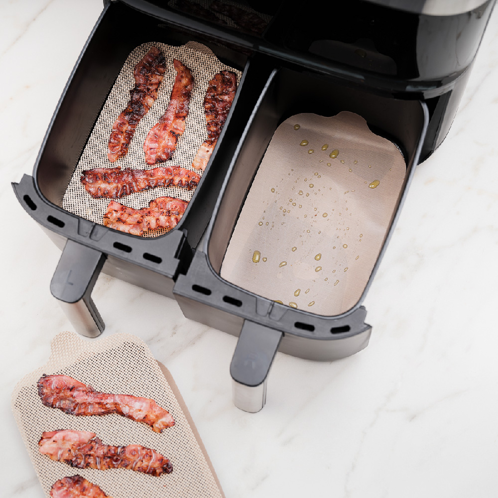 Dual air fryer liner Brown