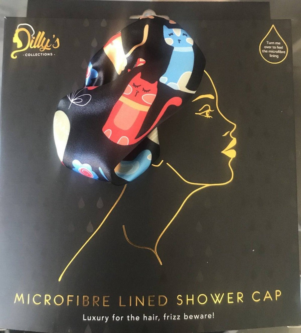 Shower Cap With Microfibre Lining-Cat