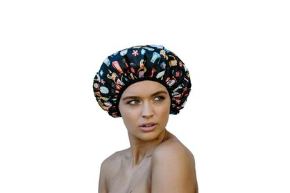 Shower Cap With Microfibre Lining-Cat