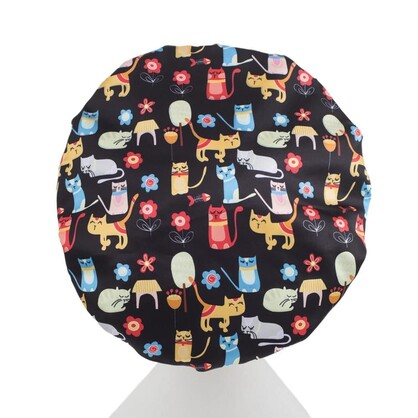 Shower Cap With Microfibre Lining-Cat
