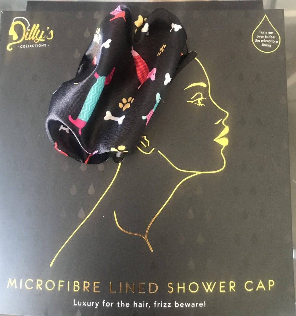 Shower Cap With Microfibre Lining-Daschunds