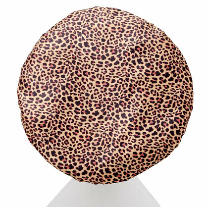 Shower Cap With Microfibre Lining-Leopard