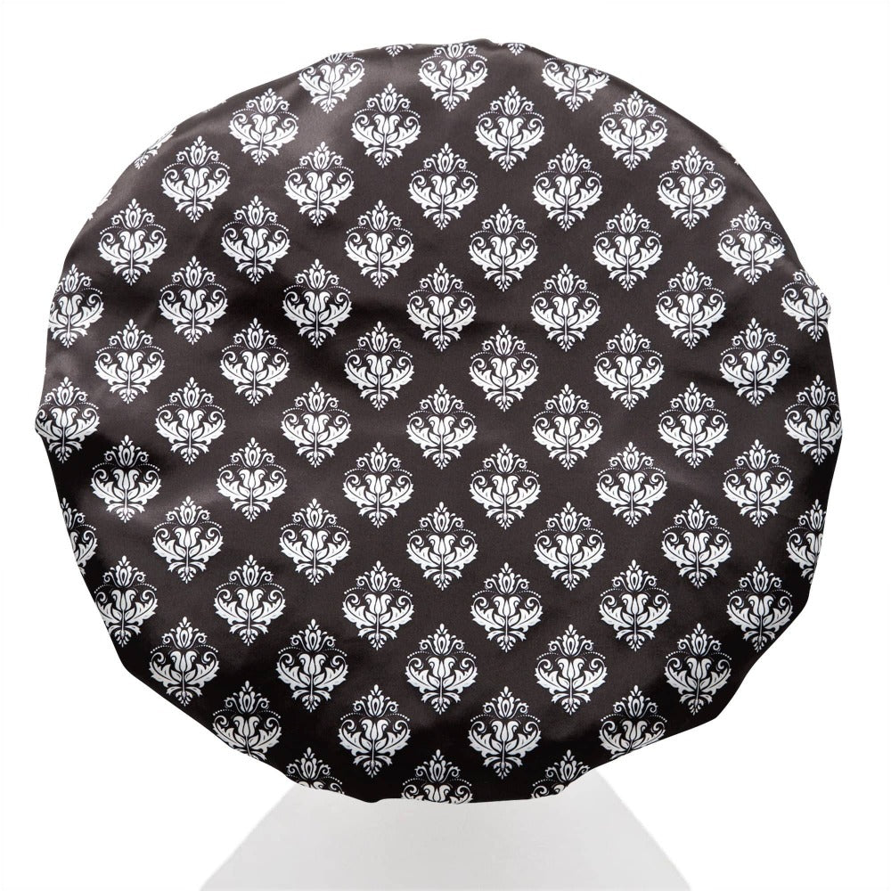 Shower Cap With Microfibre Lining-Damask