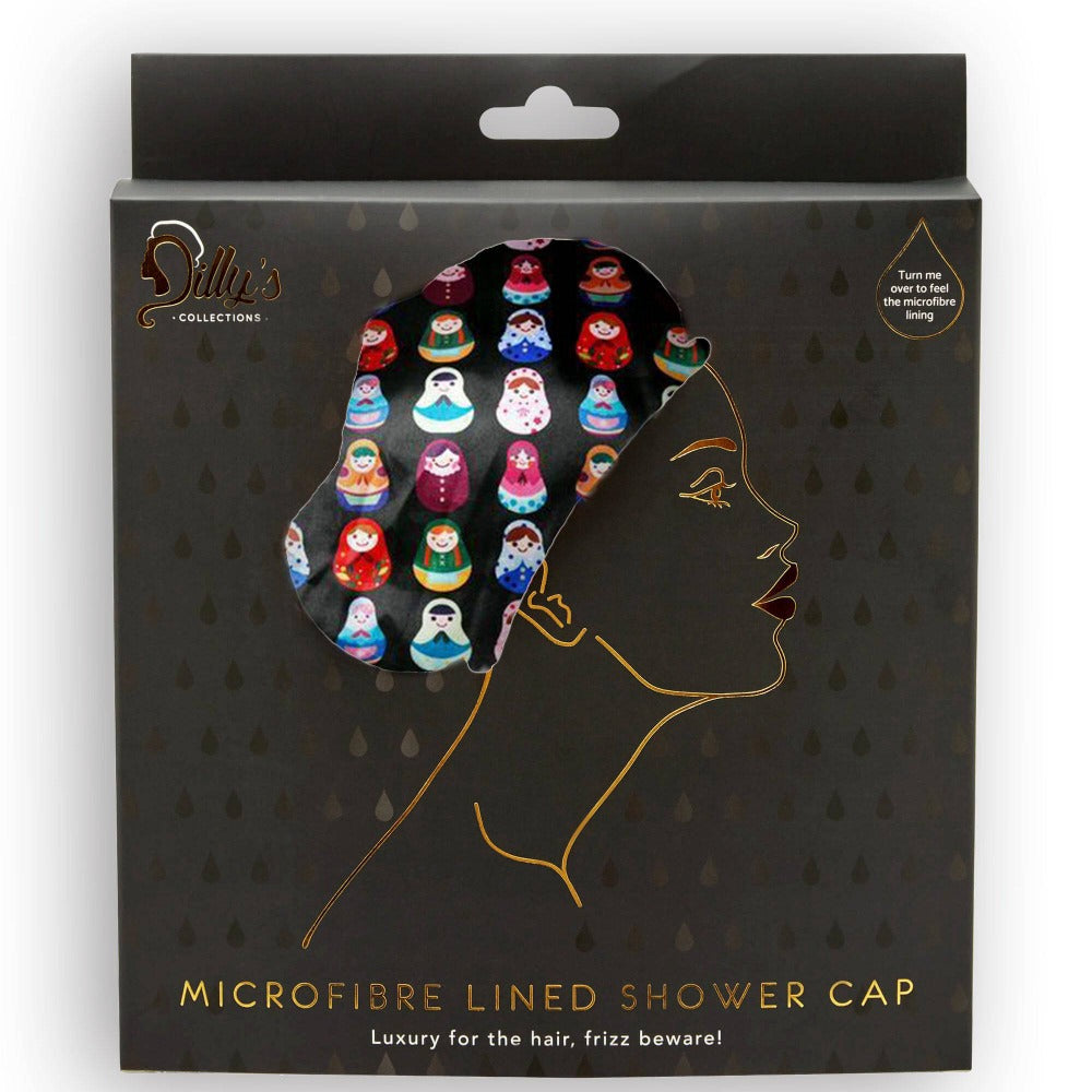 Extra Large Shower Cap With Microfibre Lining - Babushka
