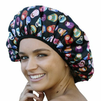 Extra Large Shower Cap With Microfibre Lining - Babushka
