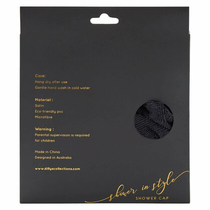 Extra Large Shower Cap With Microfibre Lining -Leaf